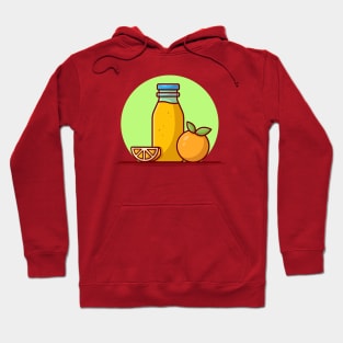 Orange Juice Cartoon Vector Icon Illustration Hoodie